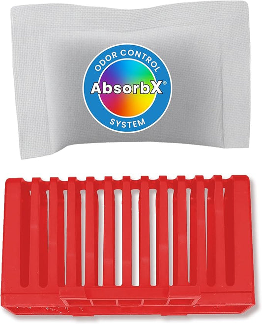 SensorCan AbsorbX Odor Filter Kit for Automatic 13 Gallon Touchless Sensor Trash Can, Includes Compartment and One Natural Carbon Deodorizer