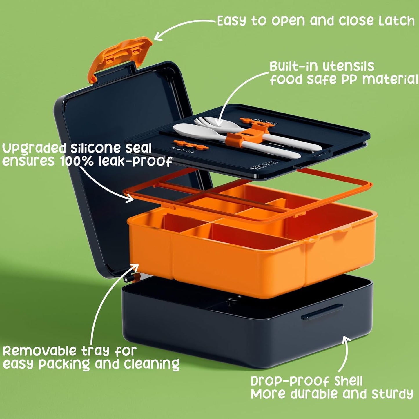 Fimibuke Kids Bento Snack Lunch Box with 4 Compartment, Insulated lunch Bag, Stainless Steel Vacuum Thermos Food Jar, Ice Pack, Utensils Set, Birthday Gift for Age 3-12 Back to School Toddler Girl Boy