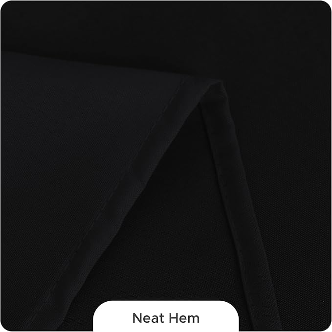 Fitable 10 Pack Rectangle Tablecloths: Stain Resistant Wrinkle Free Fabric Table Clothes, Washable Reusable Polyester Table Covers for Wedding Party Birthday Banquet Reception(Black, 70x120 Inch)