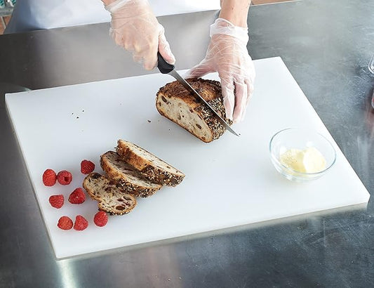 CURTA Cutting Boards for Kitchen, 20" x 14" x 0.5" White Color Coded Plastic Commercial Chopping Board with Anti Slip Surface Dishwasher Safe