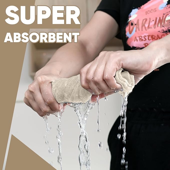 Oven Mitts Kitchen Towels Dishcloths with Pot Holders Sets 12PCS, Dish Towels Sets, Oven Gloves Pot Pads Heat Resistant 500 Degrees with Non-Slip Silicone Surface for Cooking Baking Grilling-Milkshake