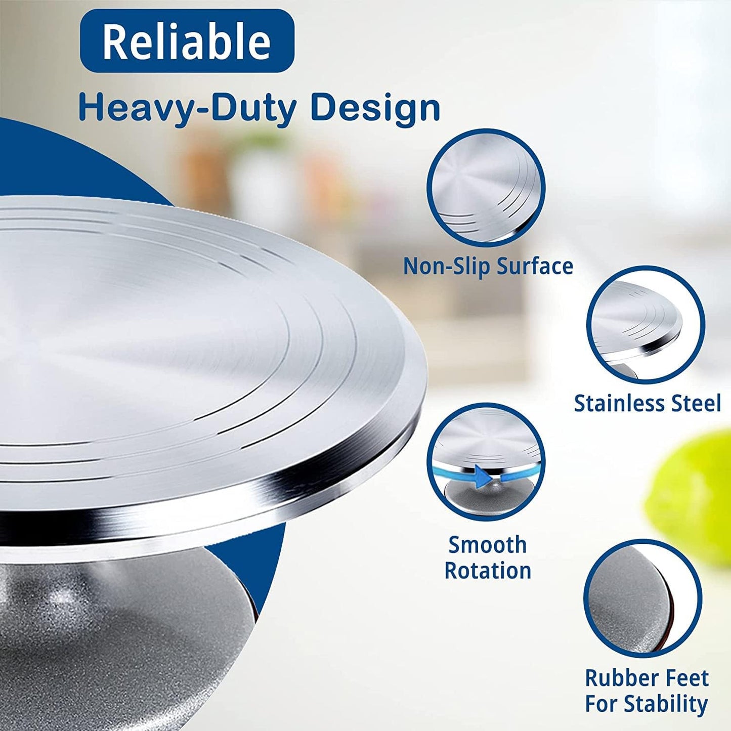 204 PCS Cake Decorating Kit, Aluminum Rotating Turntable Stand, Baking Supplies Kit Set with 4 Springform Pan Sets, 55 Icing Piping Nozzles, Cake Topper, Icing Spatula, Scraper, Pro Baking Tools