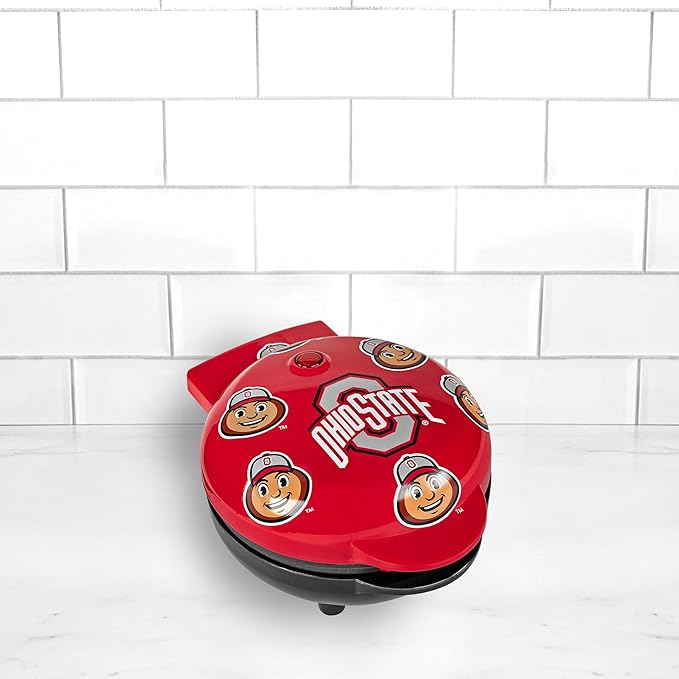 Uncanny Brands Ohio State Buckeyes Brutus Buckeye Mini Waffle Maker - Cook With Your Favorite Mascot