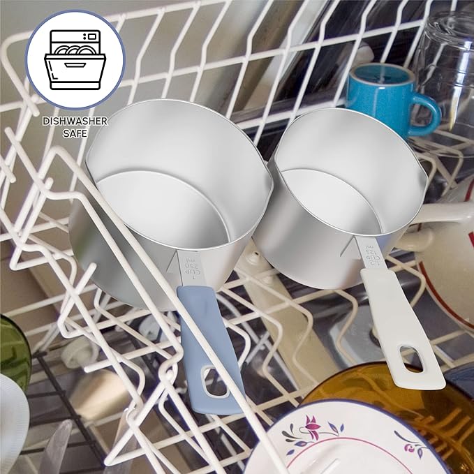 Measuring Cups and Measuring Spoons Set of 14 - Stainless Steel Measuring Cups and Spoons Set, Includes 1/8 Teaspoon Measuring Spoon, 1/8 Cup Measuring Cup, Leveler Dry (14, Farmhouse)