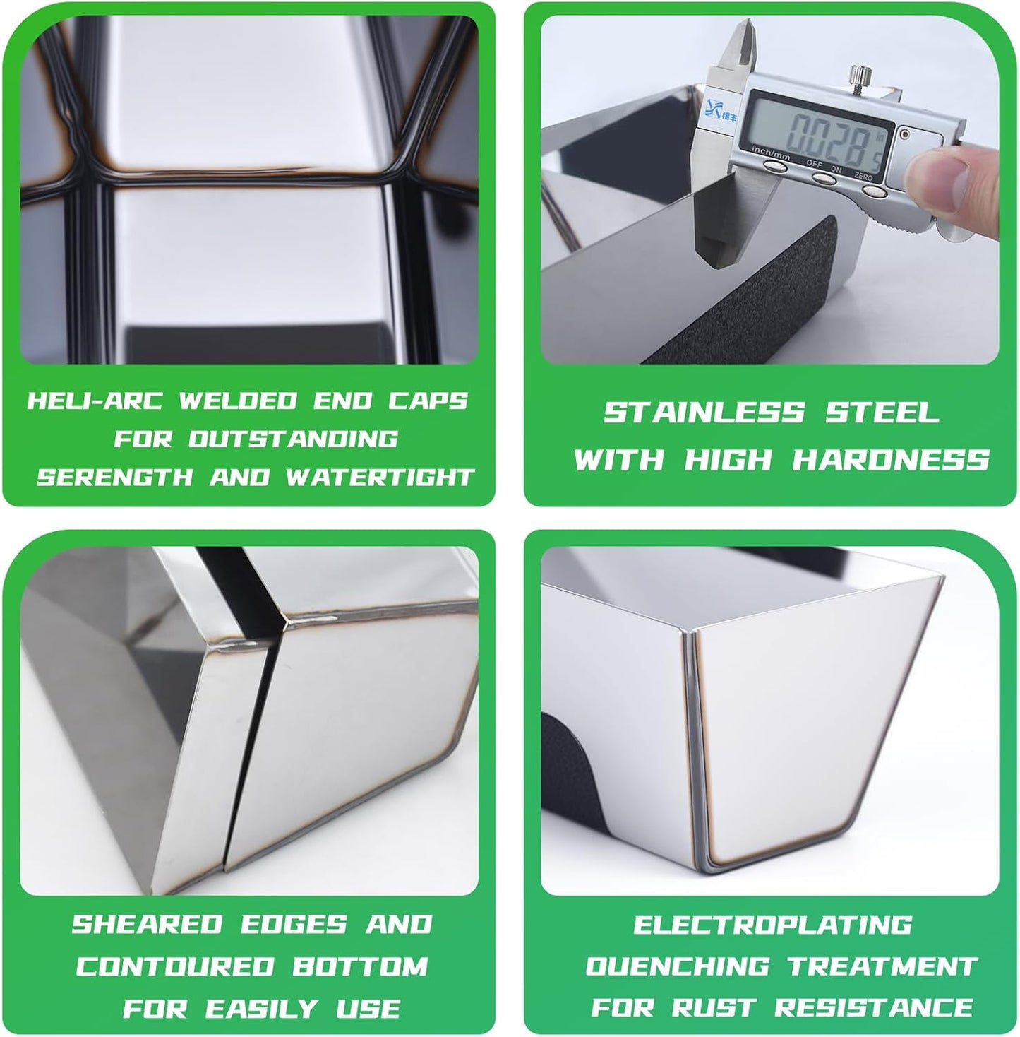 Drywall Mud Pan, Stainless Steel Mud Pan, Sheared Edges for Easy Knife Cleaning, Perfect Size for Larger Drywall Knife, Suitable For Mortar, Mixing Cement, Putty And Paint (10 Inch 1 Pack)