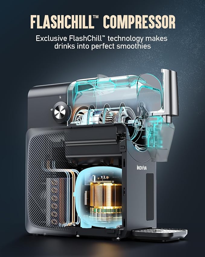 Slushie Machine, No Ice Needed, 88 oz INOVIVA Slushy Machine for Home with Self-Cleaning Function, Professional Frozen Drink Maker, 5 Preset Programs, Frozen Margaritas, Frappés, Milkshake, and More