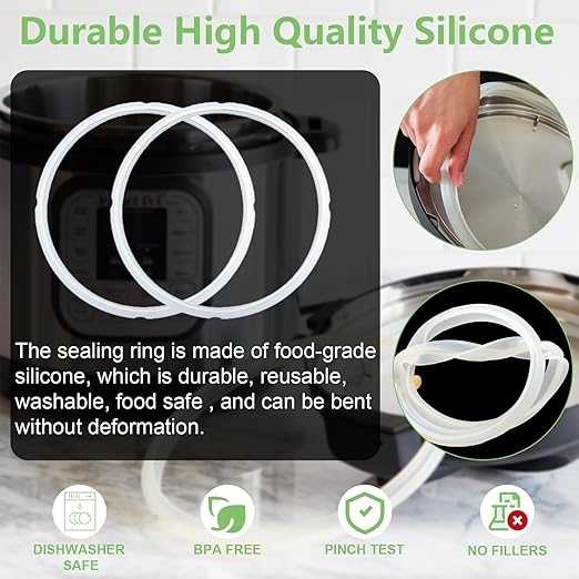 11 PCS Instant Pot Accessories for Duo 5, 6 Quart Qt IP-DUO50 IP-DUO60, InstantPot Replacement Parts Include 2 Sealing Ring, Steam Release Valve, Anti-Block Shield, Float Valve and Gasket