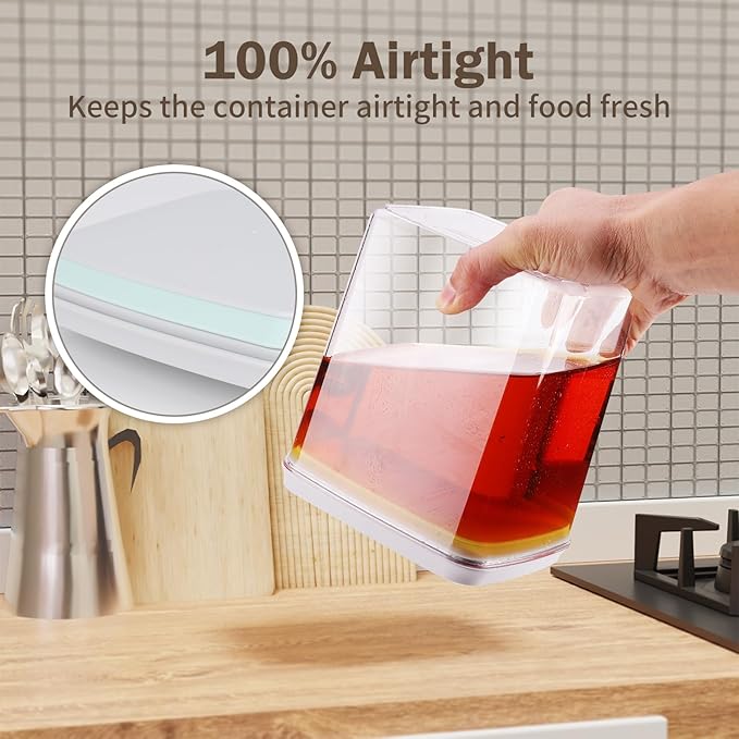 Pop Food Storage Containers Set Airtight Food Storage Containers with Pop Lids, Kitchen Pantry Organization and Storage, BPA Free, 2 x 2.8Qt