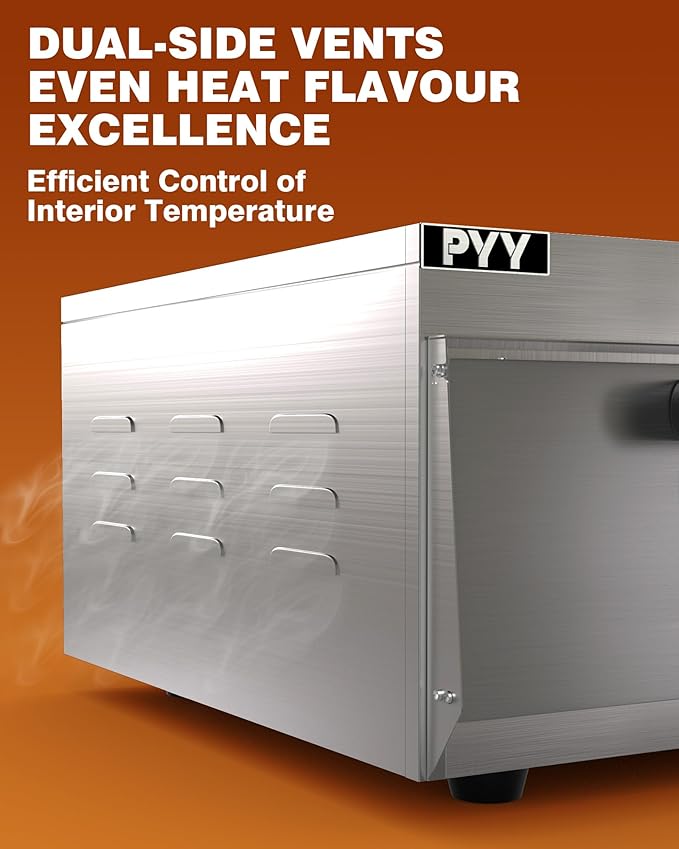 PYY Electric Pizza Oven - Indoor Countertop Pizza Ovens with Visual Window, 14 Inch 1800W Commercial Pizza Cooker with Pizza Stone and Timer, Silver