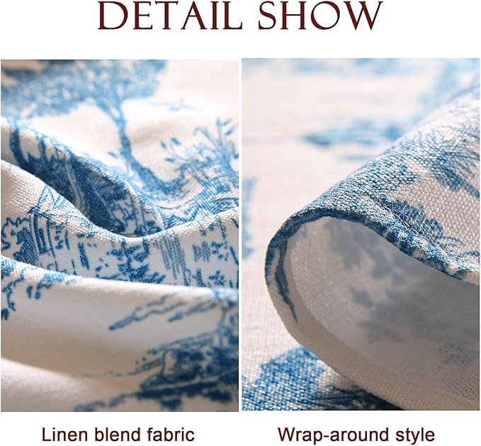 patdrea Designer Cyan Tablecloth for Rectangle Tables,Vintage Linen with Ancient Castle and Manor Pattern Tablecloths,Elegant Table Cover Cloth Decor for Kitchen Dining Christmas,63"*110"