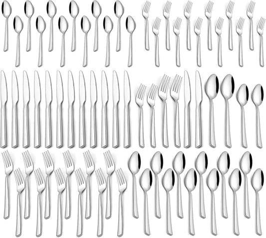 40 Piece Silverware Set For 8,Stainless Steel Flatware,Tableware Set Include Spoons/Forks/Knives,Yoehka Mirror Polished Cutlery/Utensil Set For Home Kitchen Restaurant Hotel,Dishwasher Safe