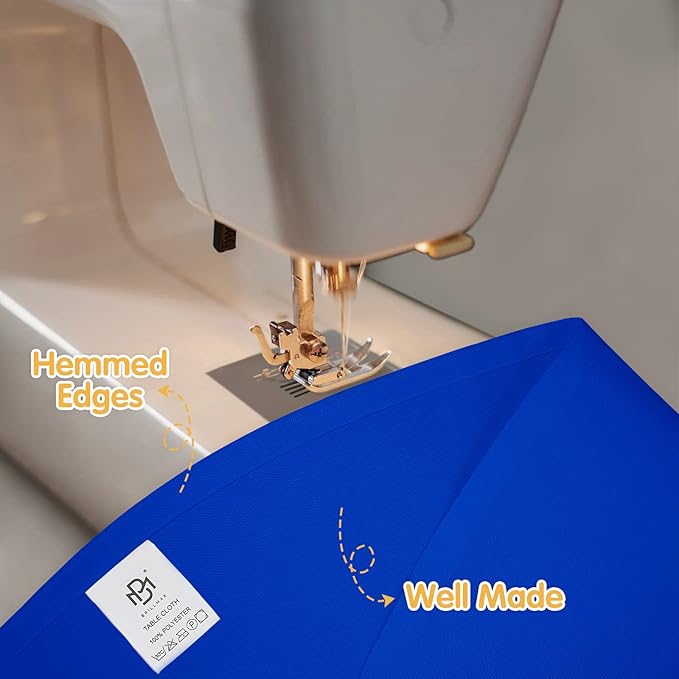 BRILLMAX 10 Pack Royal Blue Round Tablecloths 90 Inch - Circle Bulk Linen Polyester Fabric Washable Table Cloth Cover for Wedding Reception Banquet Birthday Party Buffet Restaurant