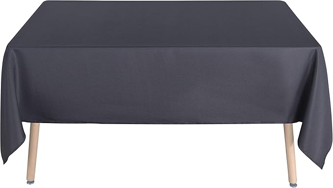 sancua Rectangle Tablecloth - 54 x 108 Inch - Stain and Wrinkle Resistant Washable Polyester Table Cloth, Decorative Fabric Table Cover for Dining Tables, Buffet Parties and Camping, Grey