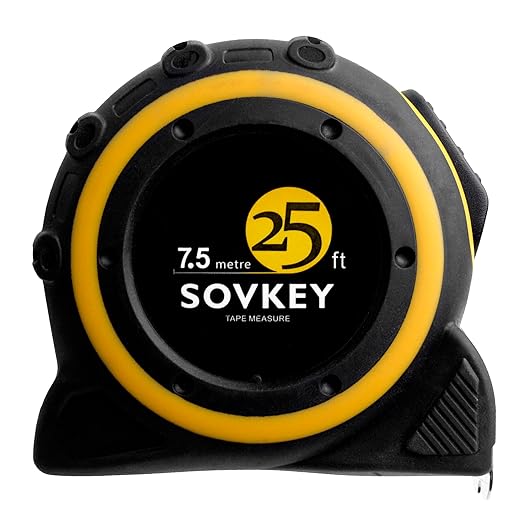 25ft(7.5-Meters) Tape Measure, Self-Lock, Dual Scale,Easy Read Measuring Tape
