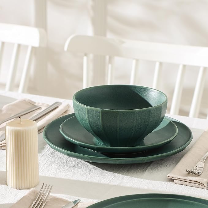 Stone Lain Rio 24-Piece Dinnerware Set Stoneware, Green