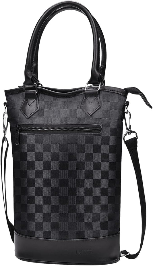 Tirrinia Insulated Wine Gift Carrier Tote - Travel Padded 2 Bottle Wine/Champagne Cooler Bag for Portable Wine Bottle Carrying Case, Women Men Wine Party Bag for Event,BYOB,Beach, Gift for Wine