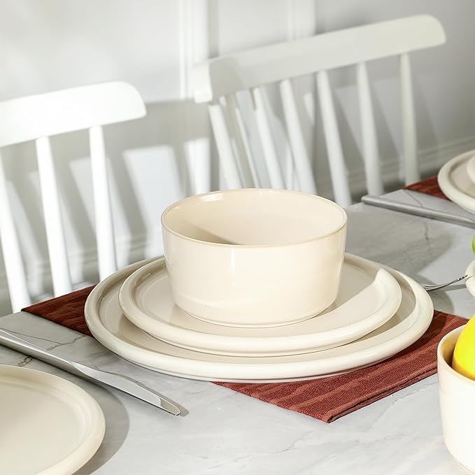 Stone Lain Eden 4-Piece Bowl Set Stoneware, Beige