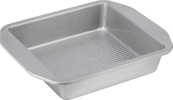 USA Pan 12-Cup Muffin Pan and 8-Inch Square Cake Pan Aluminized Steel Bakeware Set