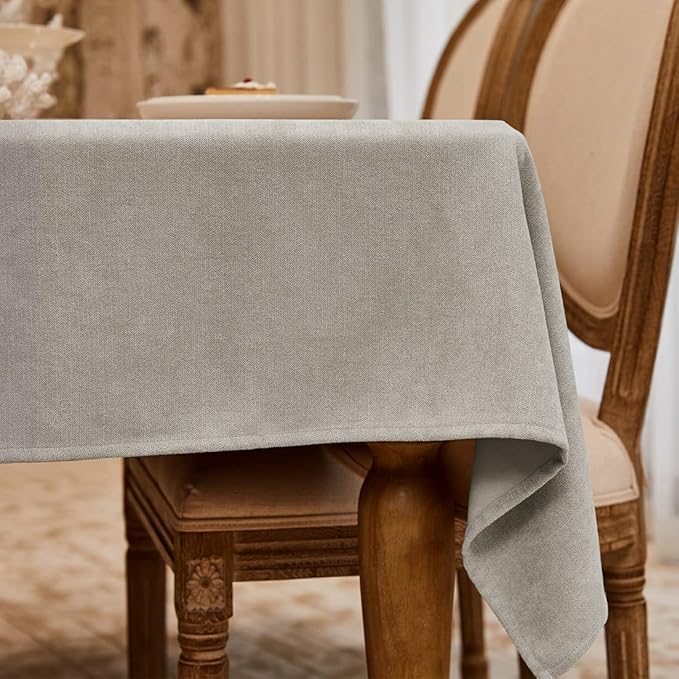 Table Cloth Rectangle Table Cover 57x118 Inches Soft-Brushed Finish Wrinkle Free and Waterproof Beige Rectangle Tablecloth for Kitchen Party Buffet Wedding