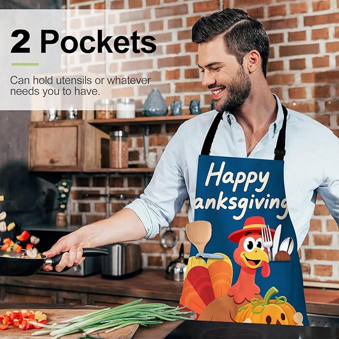 Halloween Apron Home Kitchen Cooking Baking Gardening for Women Men with Pockets waterproof 32x28 inch