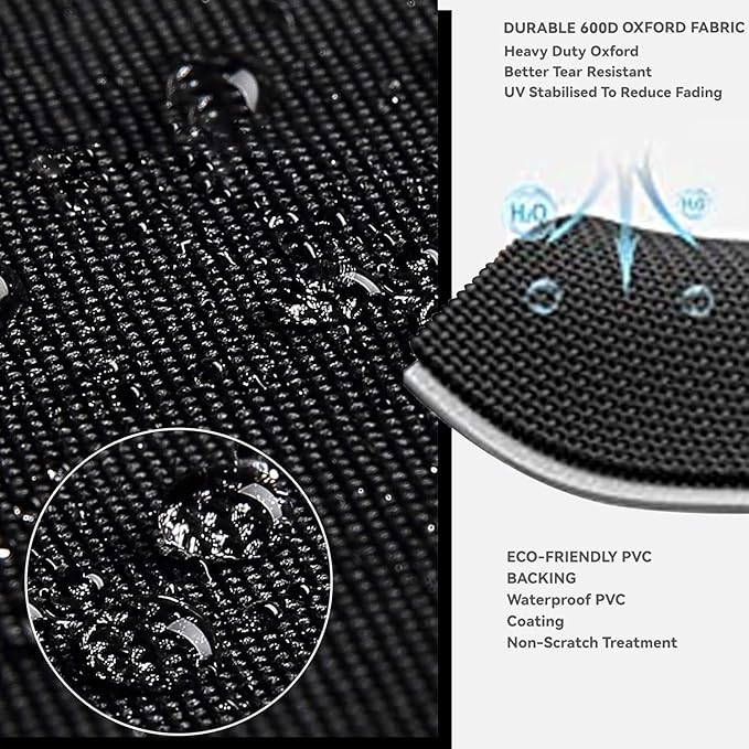 Patio Coffee Table Cover Black Heavy Duty Waterproof Cover 46" L x 26" W x 13" H for Rectangular Coffee Table