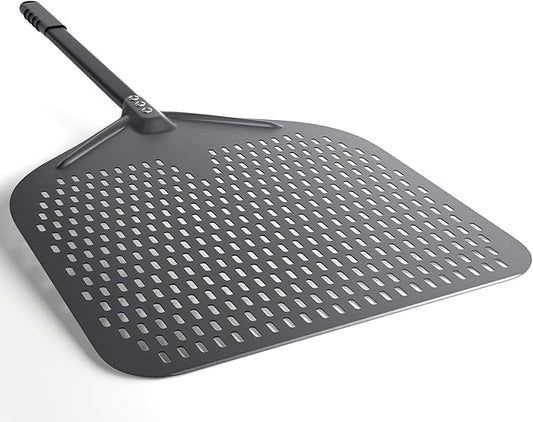 Perforated Pizza Peel, 16" Aluminium Pizza Paddle, Large Pizza peel for Baking Homemade Pizza Bread