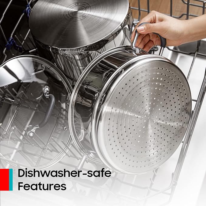 SUNHOUSE Cookware for Cooking (STEAMER POT, 3 Quarts)