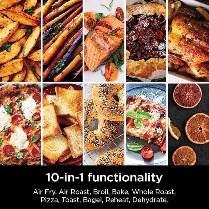 Ninja Prestige Smart XL with Pro Cook System 10-in-1 Air Fry Digital Countertop Convection Toaster Oven with Air Fry, Air Roast, Broil & Bake, Pro Cook Thermometer, 1800 Watts, Stainless Steel, DT551