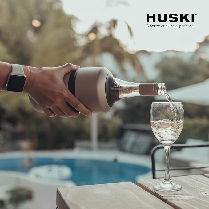 Huski Wine Chiller | Award Winning Iceless Design | Keeps Wine Cold up to 6 Hours | Wine Accessory | Next Generation Ice Bucket | Fits Some Champagne Bottles | Perfect Gift for Wine Lovers (Champagne)