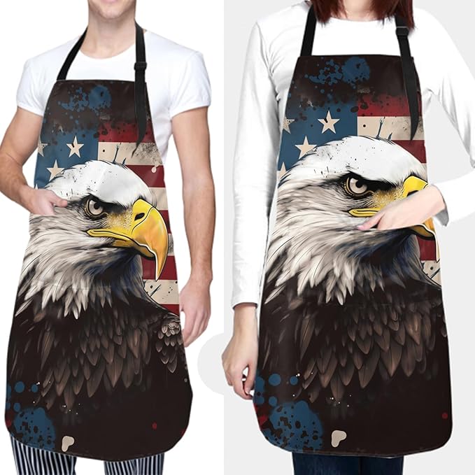 Funny Animal Apron with 2 Pockets Waterproof for Men Women Kitchen Garden Decor