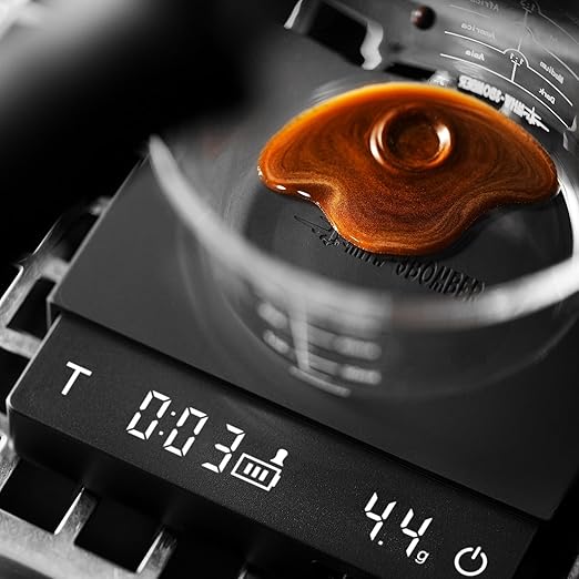 MHW-3BOMBER Super Mini Espresso Scale with Timer, Digital Coffee Scale with Espresso/Pour Over/Manual Mode, Rechargeable Coffee Bean Scale, Portable Scale with a Storage Bag for Outdoor Use,ES5788B