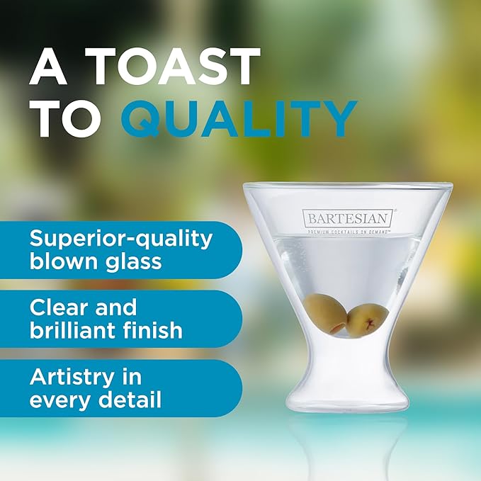 Bartesian Cocktail Glass Sets - Coupe Drinking Glassware for Cocktails & Mocktails - Bar Glasses for Martini, Margarita, Pina Colada, Whiskey Sour, Old Fashioned - Set of 2
