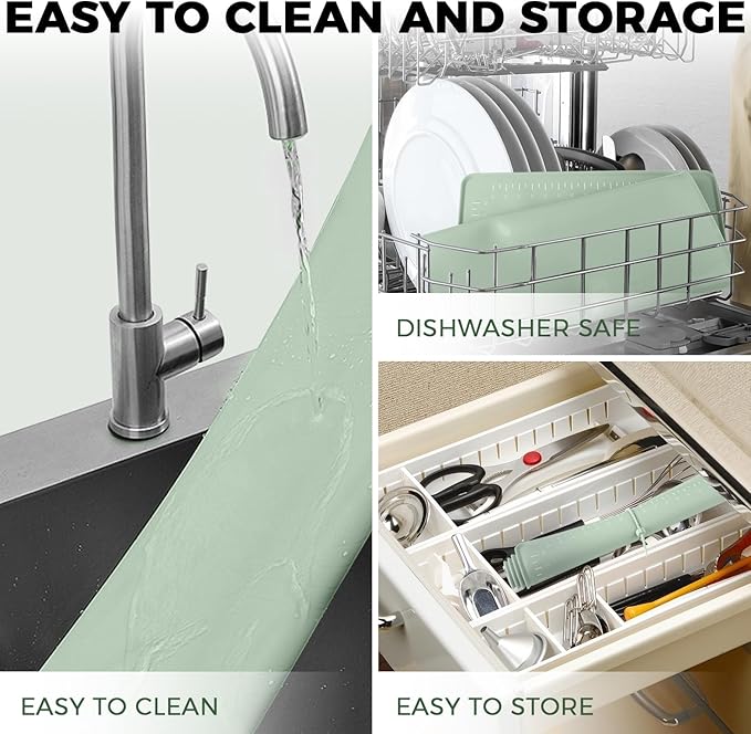 Silicone Baking Mat 28" x 20", Extra Thick Dough Rolling Mat with Measurements and Edge Heightening, Non-stick Food Grade Silicone Pastry Mat for for Pastry, Bread, Cookies, Pizza, Fondant, Pasta