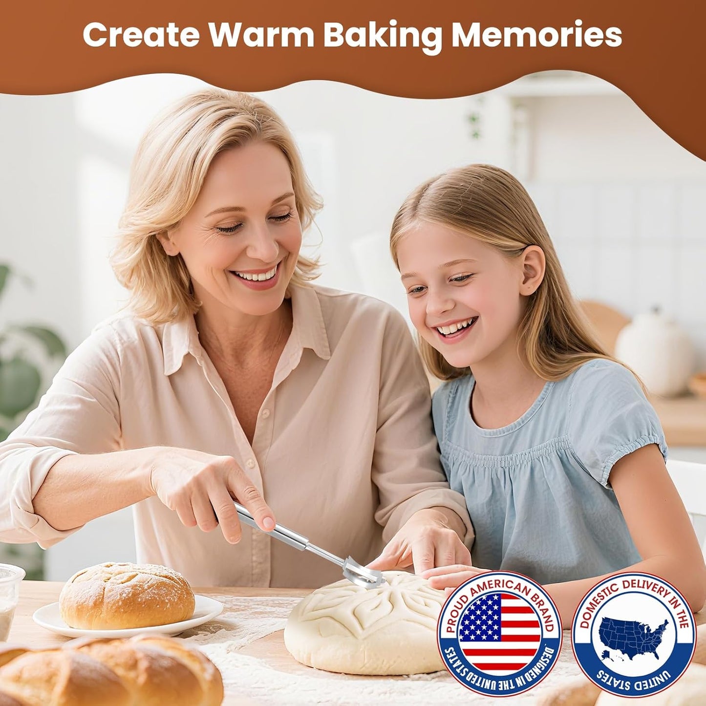 Bread Lame, Professional Sourdough Scoring Tool, Hand Crafted Bread Scoring Knife with Stainless Steel Handle, Premium Dough Slashing Cutter Tool with 15 Razor Blades, Gift for Bakers (Men/Women)