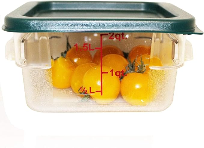 Tiger Chef Food Storage Containers with Lids - Plastic Container Set for Pantry Storage- 2 Qt - 4 Pack for Sugar, Flour, Cereal, Dry Goods