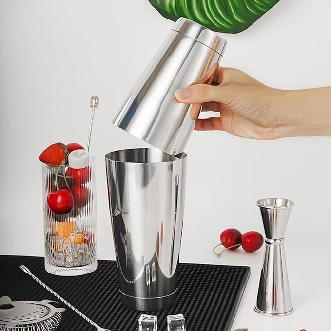 WPHUAW Boston Cocktail Shaker Set - 28 oz & 20 oz Professional Drink Shaker, Stainless Steel Martini Shaker Mixer set for Home Bar, Cocktail Parties & Bartenders
