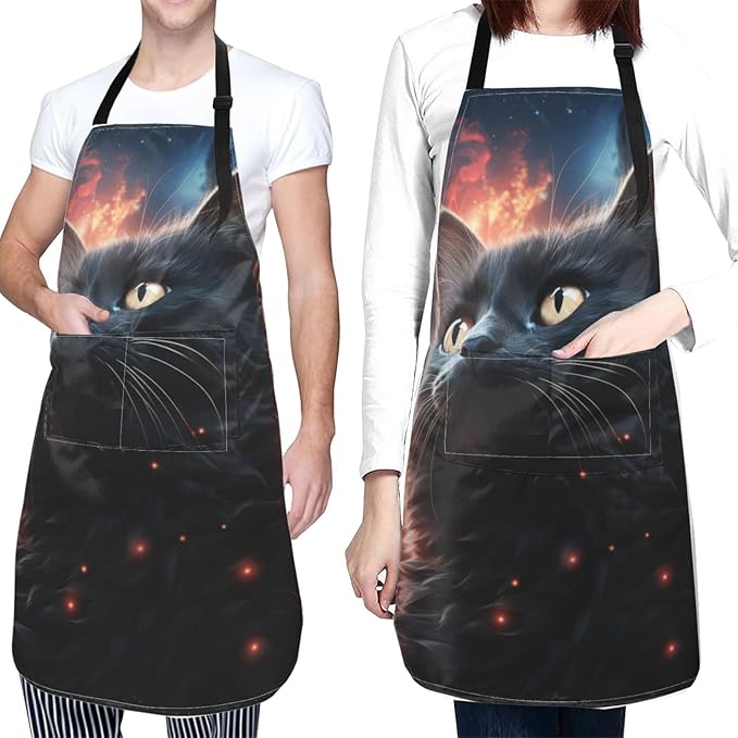 Funny Animal Apron with 2 Pockets Waterproof for Men Women Kitchen Garden Decor