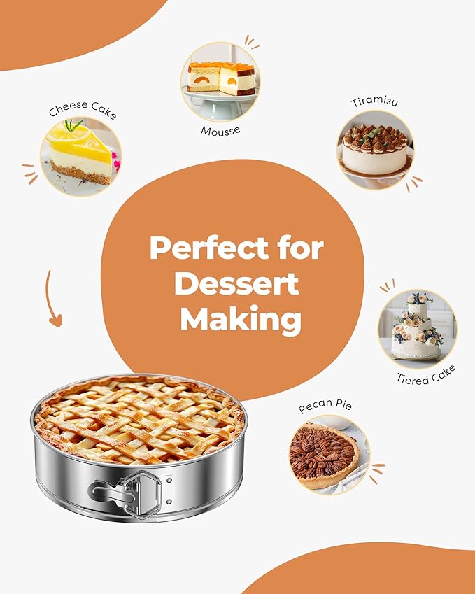 Kootek Cake Pan, Nonstick Springform Pan with Removable Bottom, 9 Inch Round Cheesecake Cake Baking Pans