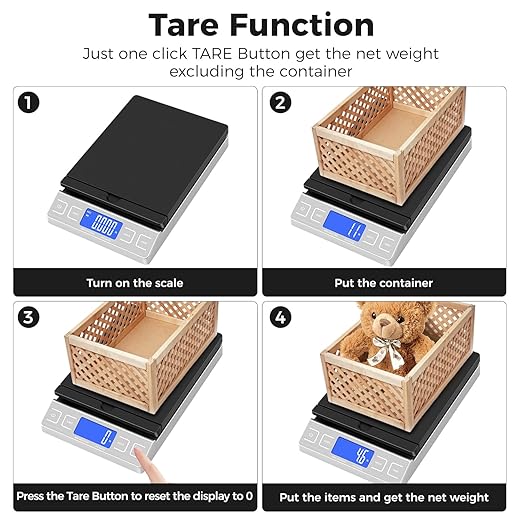 Digital Shipping Postal Scale, Mail Scale with Envelope Flip Holder, 66lb/0.1oz Postage Scale for Package, Small Business, Post Office, Hold&Tare Function, Battery&Type-C Charging Cable - Silver