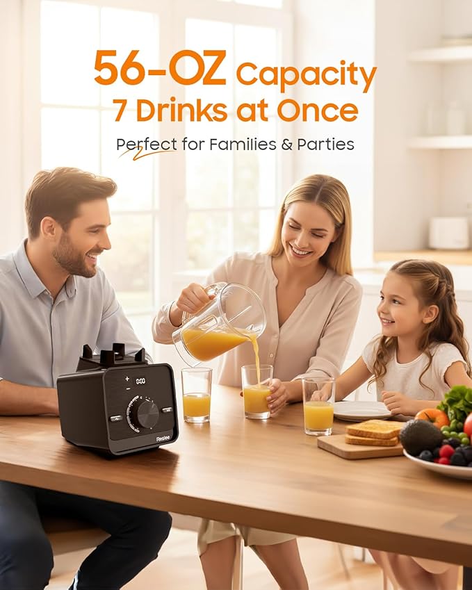 Blender for Kitchen,30000RPM Professional Blenders for Smoothies with 56oz Tritan™ Container,10-Speed Settings & 6 Preset Menus for Smoothies/Protein Drinks/Hot Soups/Baby Food/Frozen Desserts.