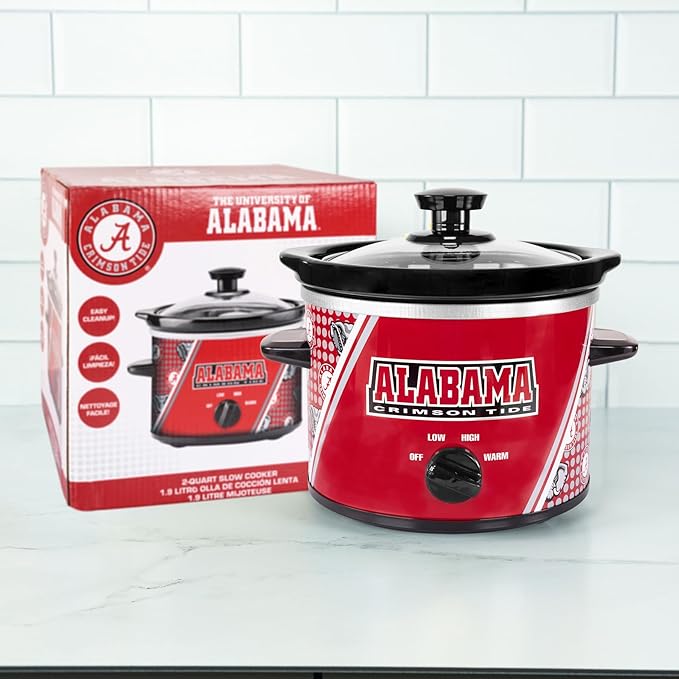 Uncanny Brands Alabama Crimson Tide 2qt Slow Cooker - Small Kitchen Appliance