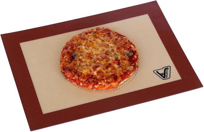 Silicone Baking Mat for Toaster Oven - Set of 2 mats (Size 7 7/8" x 10 13/16") - Non Stick Silicon Liners for Sheets, Trays & Pans - Pizza/Hot Dog/Sandwich/Cookie Making - Professional Grade