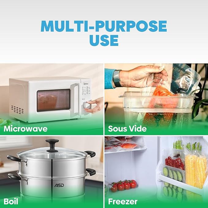 Chamber Vacuum Sealer Bags,14"x18" 200 Pcs Pre-cut Chamber Machine Pouches,Heavy Duty Chamber Vacuum Bags for Commercial Sealer,Food Storage,Meal Prep,Sous Vide,Meat Cheese Goods, BPA Free