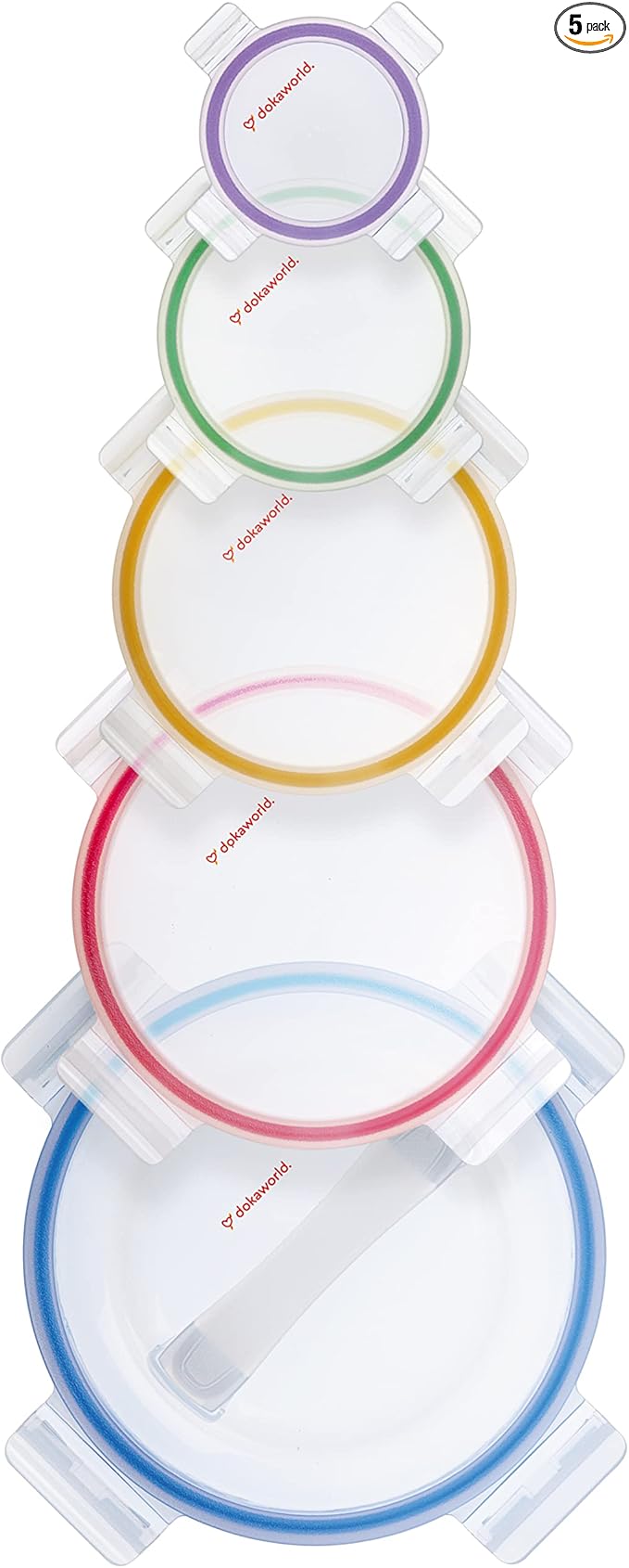 Glass Mixing Bowls Lids - (Bowls Not Included) Lids are compatible with all Glass Mixing Bowls Set