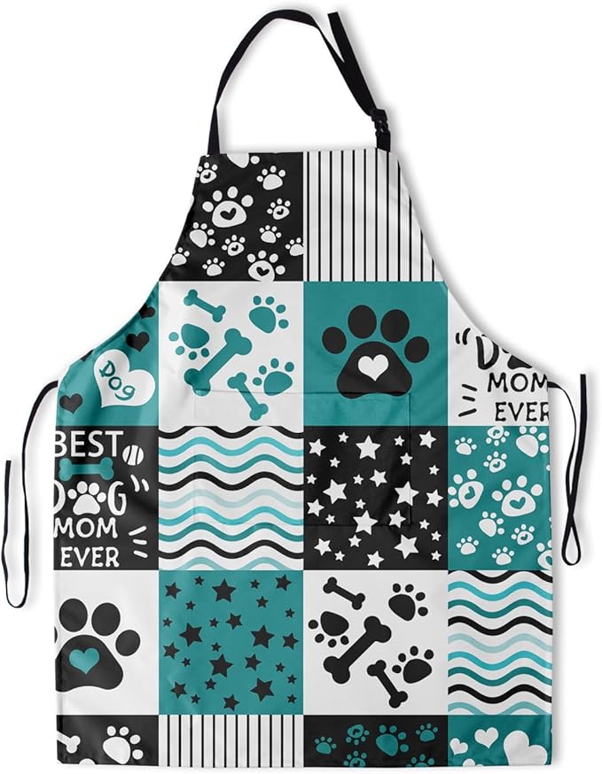 Funny Animal Apron with 2 Pockets Waterproof for Men Women Kitchen Garden Decor