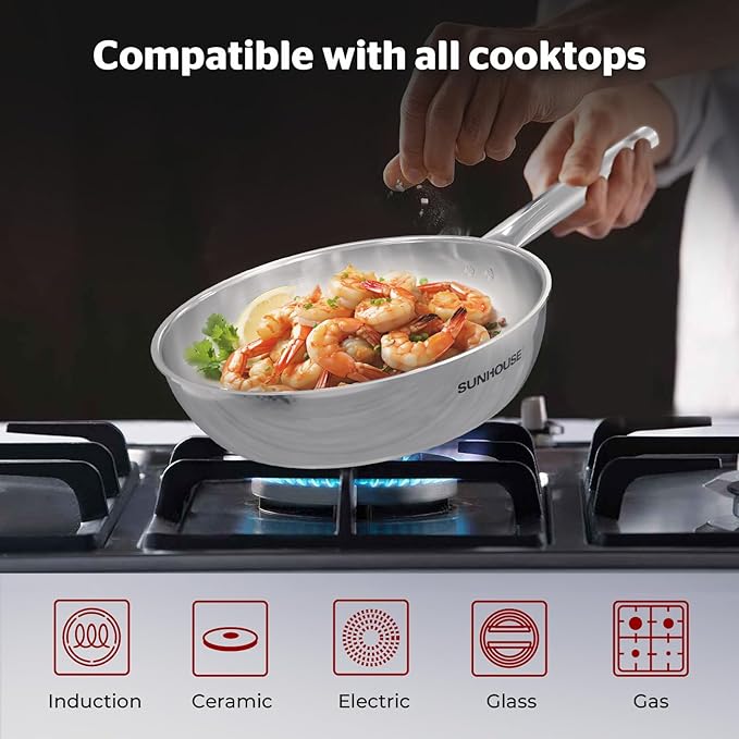 SUNHOUSE Cookware for Cooking (FRY PAN (Chef Series), 11 inch)