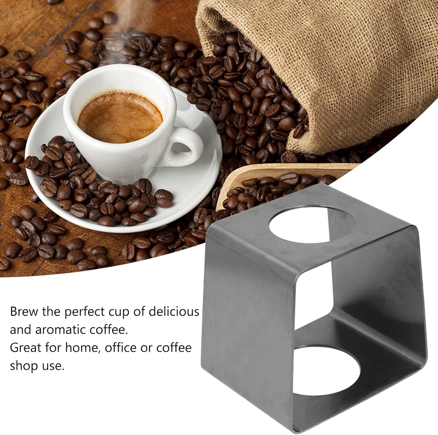 Coffee Dripper Stand, Coffee Filter Holder, Coffee Drip Rack Stainless Steel Lightweight Coffee Filter Cup Stand for Home Cafe Office(Black)