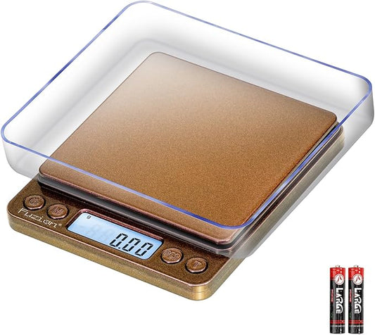 Fuzion Digital Scale .01 Gram Accuracy, 500g Mini Food Scales for Small Jewelry, Gold, Herb, Spice - Weight Gram and Oz