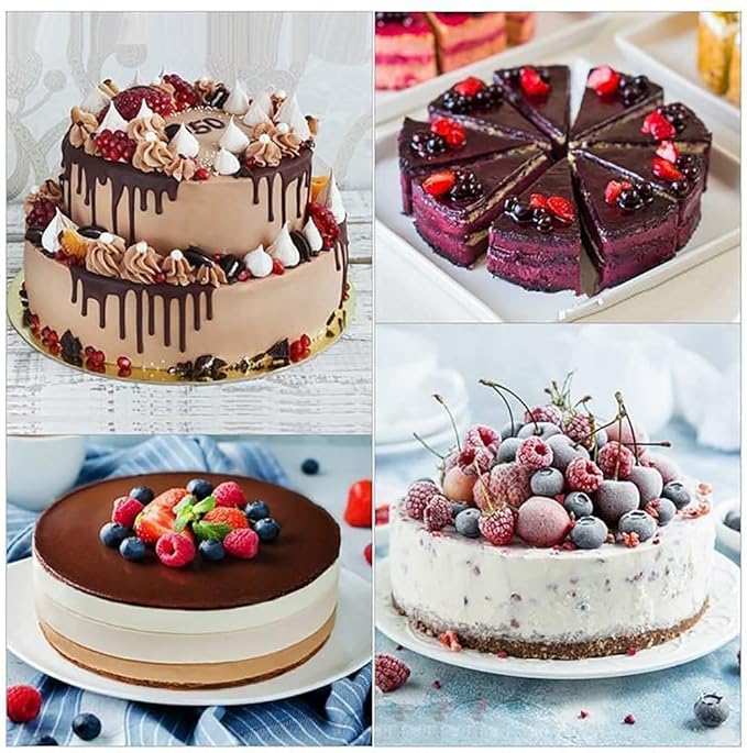 2pcs 8 Inch Silicone Cake Pan for Baking, Round Cake Molds Silicone Baking Pan Non-Stick Quick Release Suitable for Cheesecake Chocolate Cake Brownie Cake puddings