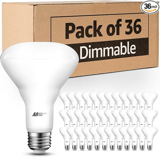 36 Pack BR30 LED Bulbs, 65W Equivalent, 4000K Neutral White, 700 Lumens, Flicker-Free, Dimmable Recessed Can Flood Lights for Home & Kitchen, Long Lasting & Energy Efficient, E26 Base, UL Listed